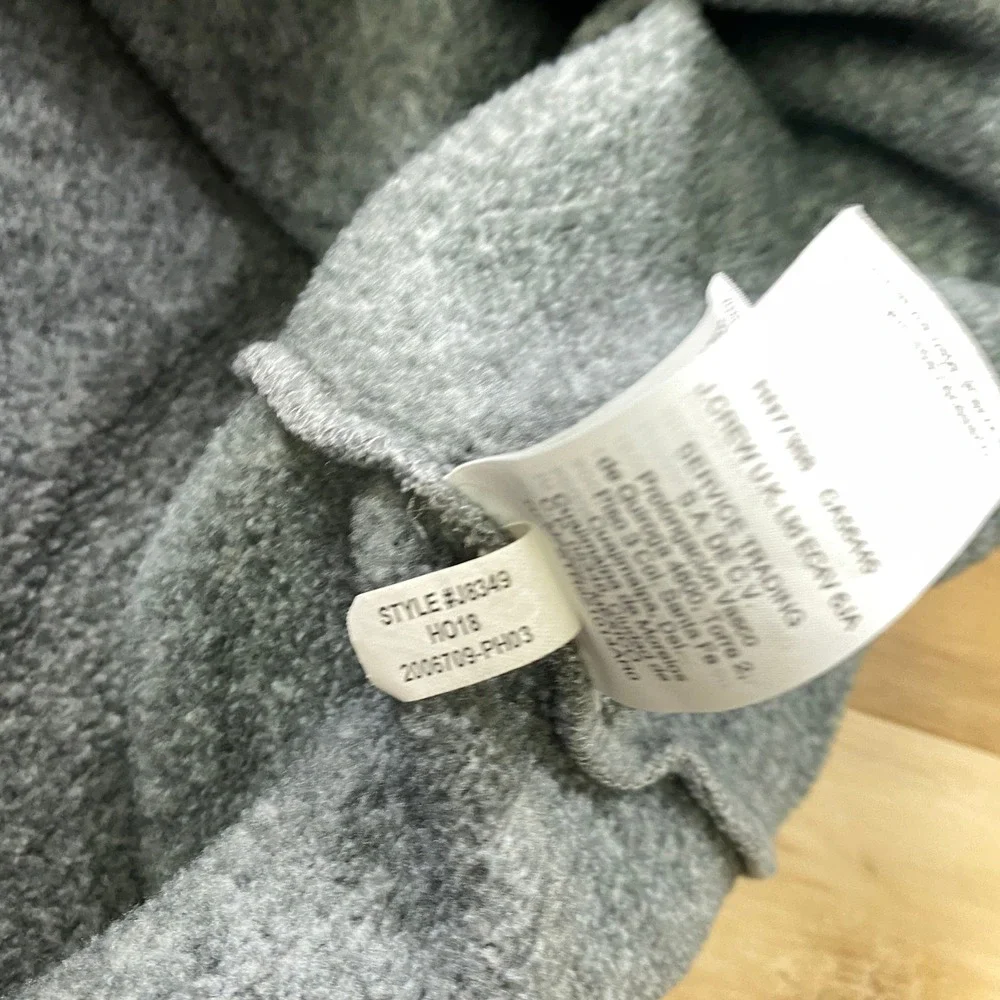 J. Crew Mercantile Fleece Pullover Mens XL Classic 1/4 Zip Polyester Grey